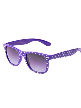 Polka Dot Purple Retro Sunglasses  Vintage 50s Vibe UV